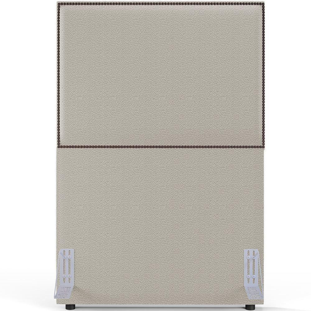 Cabeceira Box Solteiro Com Tachas 100cm L02 Creme - 3
