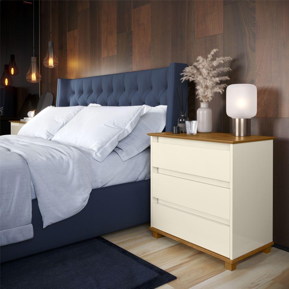 Mesa De Cabeceira Bernardo Off White Freijo - 1