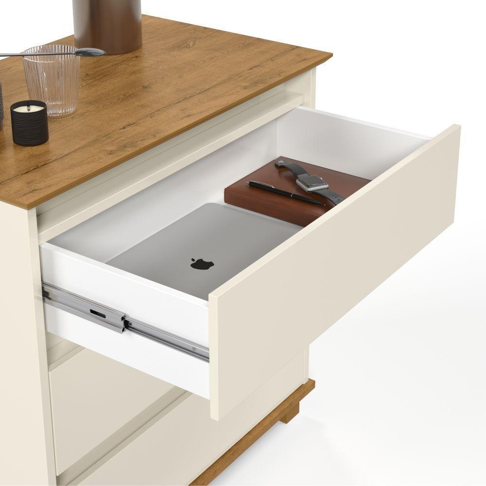 Mesa De Cabeceira Bernardo Off White Freijo - 3