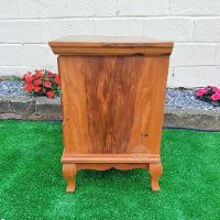 Mesa De Cabeceira 3 Gavetas Com Pé Luiz Xv Madeira De Demolição Sudeste Rústico - 2