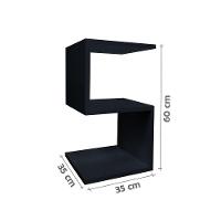 Mesa S Lateral de Apoio ou Mesa de Cabeceira Preto Laca - 7