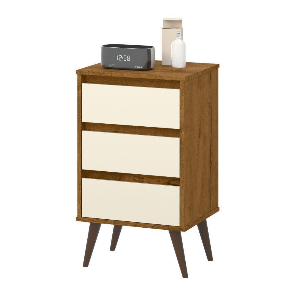 Mesa De Cabeceira Mundo Retrô Freijo Off White - 4