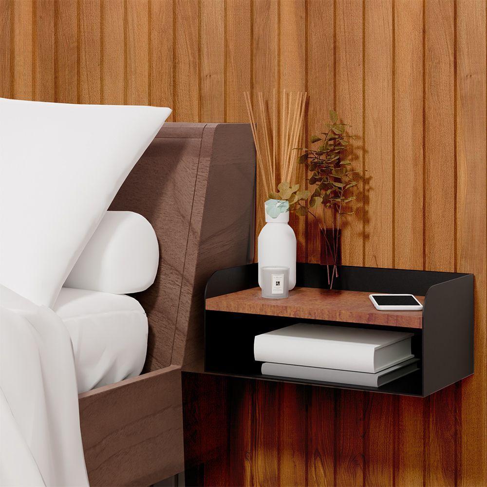 Kit 2 Apoios De Cabeceira Em Aço Home Padrão Morphi Design 45 Preto - Cor: Preto - 6