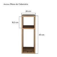 Mesa De Cabeceira Freijó Cama Solteiro Quarto Sala 20cm - 3