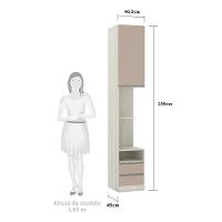 Mesa De Cabeceira Esquerdo Prime Plus Legno Crema C/ Connect - 2