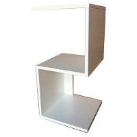 Mesa De Cabeceira Em S Branco Em Mdf - 3