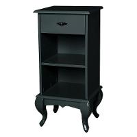 Mesa de Cabeceira Estreita Antique 1 Gaveta e 2 Nichos Laca - 1