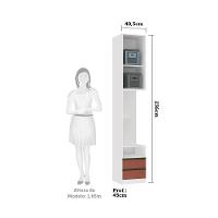 Mesa De Cabeceira Lado Esquerdo 1 Porta 2 Gavetas Branco - 7