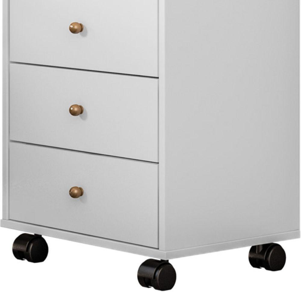 Mesa De Cabeceira 4 Gavetas Presence D02 Branco - 3