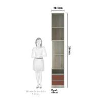 Mesa De Cabeceira Direito 1 Porta 2 Gavetas Prime Plus Gaia - 2