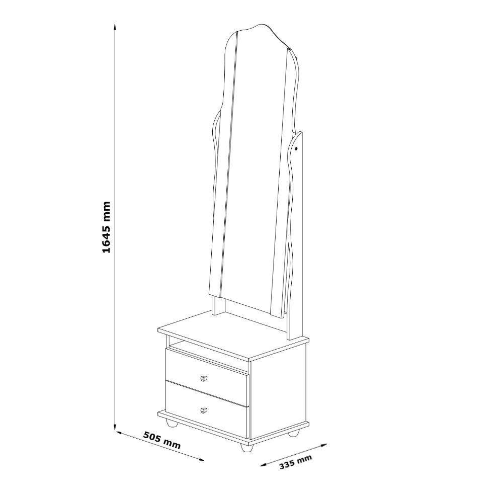 Mesa De Cabeceira Toucador Magic New 2 Gavetas Para Quarto - 3