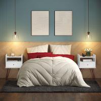 Conjunto Mesa De Cabeceira Bill Estilo Industrial 1 Gaveta - 6