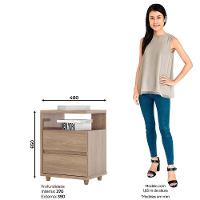 Mesa De Cabeceira 2 Gavetas Nora Casa 812 Jequitibá - 4