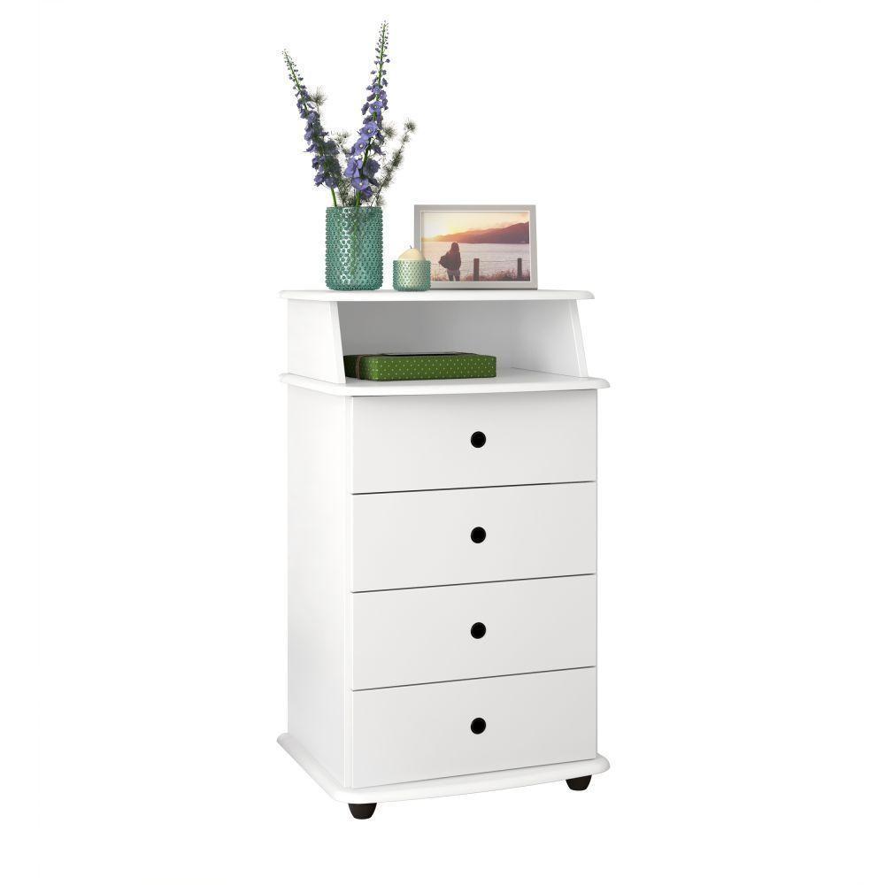 Conjunto De Mesas De Cabeceira Kansas Ll Branco - 3