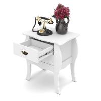 Mesa De Cabeceira Grande 2 Gavetas Estilo Classico Branco