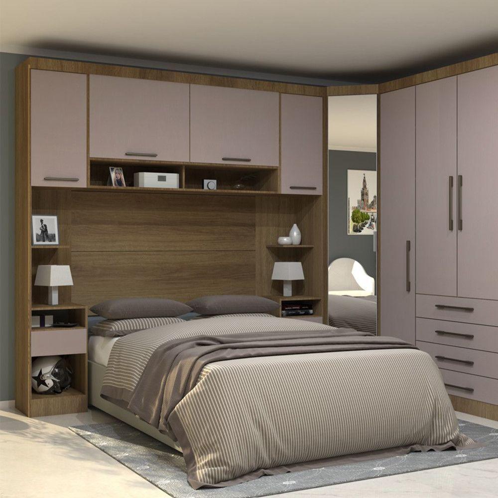 Módulo Mesa De Cabeceira Eucamoveis Paris 1 Porta 1 Gaveta Avela/cinammon - 2