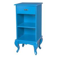 Mesa de Cabeceira Estreita Antique 1 Gaveta e 2 Nichos Laca - 1