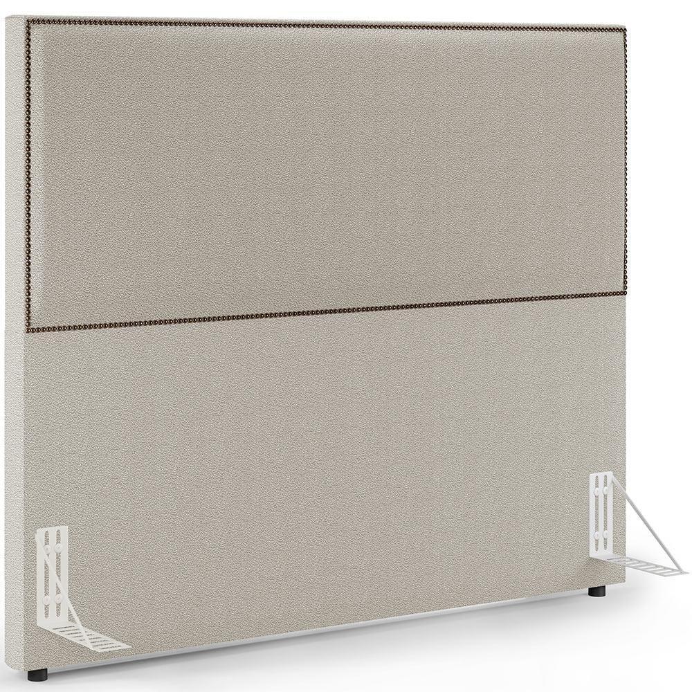 Cabeceira Box Casal Com Tachas 160cm L02 Creme - 1