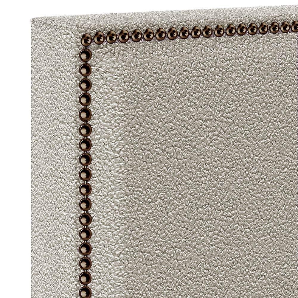 Cabeceira Box Casal Com Tachas 160cm L02 Creme - 2