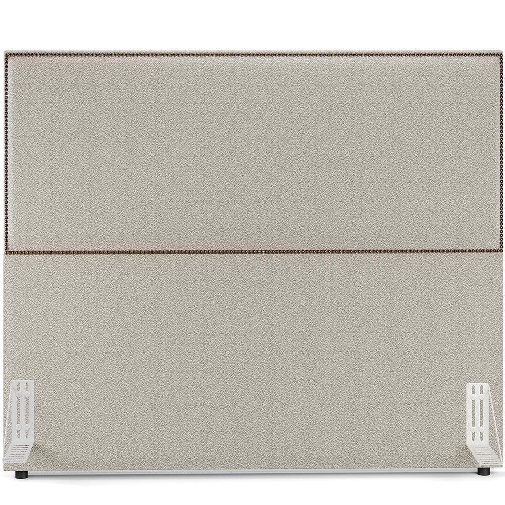 Cabeceira Box Casal Com Tachas 160cm L02 Creme - 4