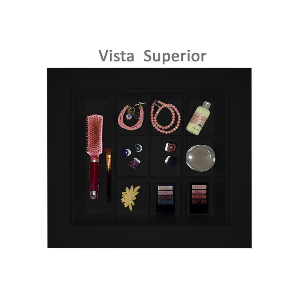 Mesa De Cabeceira Lateral De Apoio Penteadeira Preto Laca - 4