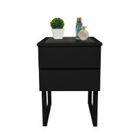 Mesa De Cabeceira Lateral De Apoio Penteadeira Preto Laca - 11