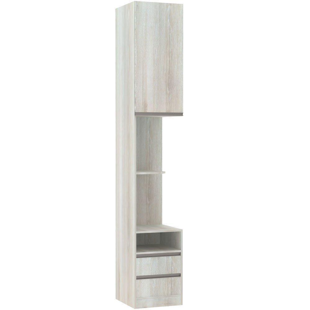 Mesa De Cabeceira Esquerdo 2 Gavetas Prime Plus Legno Crema - 1