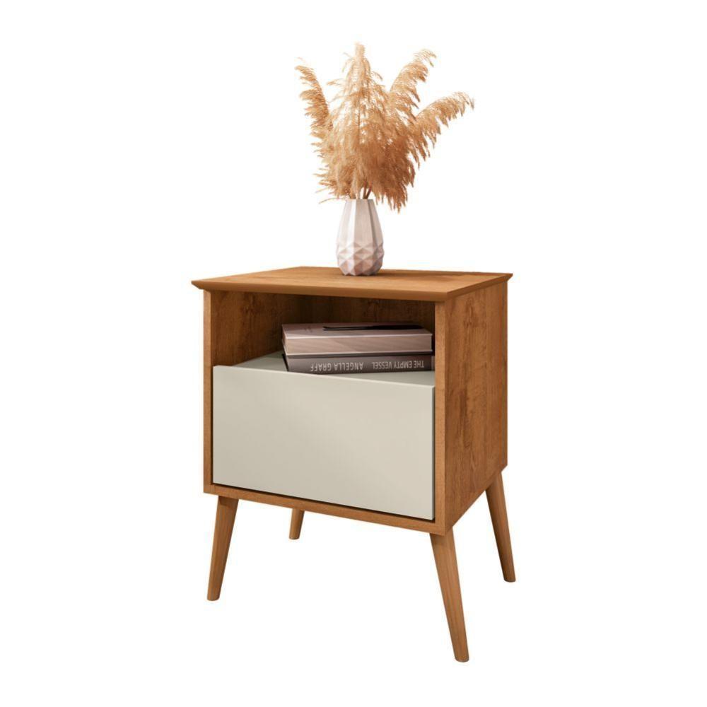 Kit Mesa De Cabeceira Salles Naturalle Off White - 5