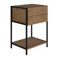 Mesa De Cabeceira 2 Gavetas Preto Fosco Artesano - 1