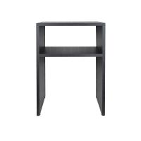 Mesa De Cabeceira Cama Solteiro Quarto Sala 35Cm Preto - 2