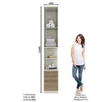 Criado Mudo Modulado 02 Portas 03 Gavetas Predileto Henn Areia Hp Com Jequitibá - 4