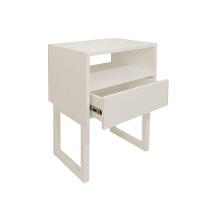 Mesa De Cabeceira Lateral Nicho Com Gaveteiro Off White Laca - 3