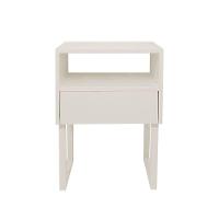 Mesa De Cabeceira Lateral Nicho Com Gaveteiro Off White Laca - 5