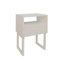 Mesa De Cabeceira Lateral Nicho Com Gaveteiro Off White Laca - 6