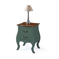 Mesa De Cabeceira Bombê Antique 2 Gavetas - M51026 Cor Garapa - Verniz - 2