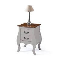 Mesa De Cabeceira Bombê Antique 2 Gavetas - M51026 Cor Garapa - Verniz - 3