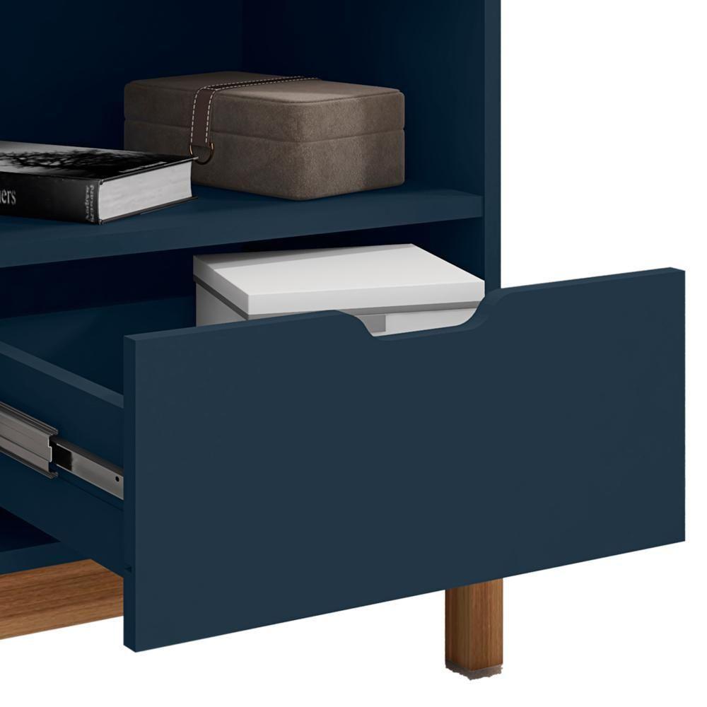 Mesa De Cabeceira 1 Gaveta 004015 Azul Cobalto Dcasa Azul Cobalto - 4