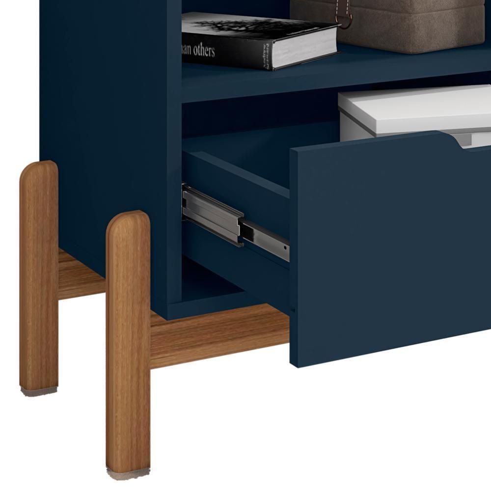 Mesa De Cabeceira 1 Gaveta 004015 Azul Cobalto Dcasa Azul Cobalto - 5