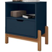 Mesa De Cabeceira 1 Gaveta 004015 Azul Cobalto Dcasa Azul Cobalto - 1