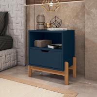 Mesa De Cabeceira 1 Gaveta 004015 Azul Cobalto Dcasa Azul Cobalto - 3