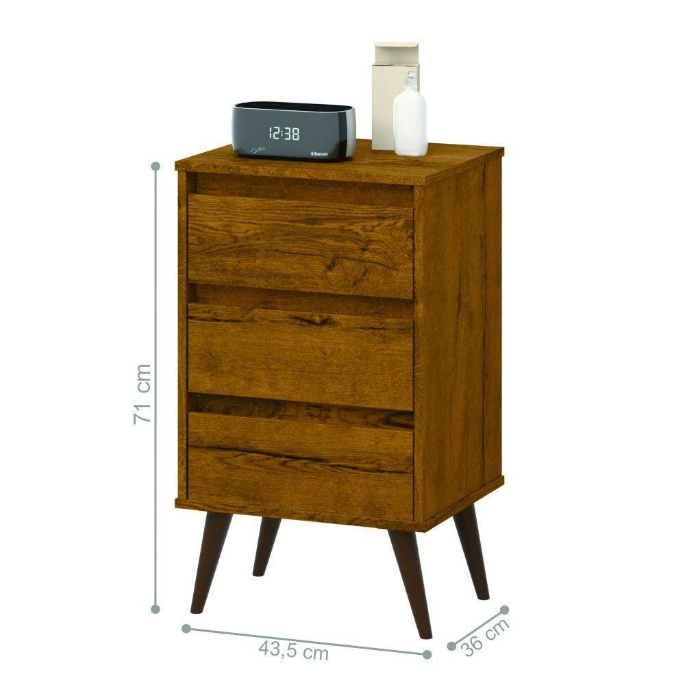 Mesa De Cabeceira Alecrim Retrô Freijo - 5