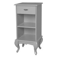 Mesa de Cabeceira Estreita Antique 1 Gaveta e 2 Nichos Laca - 1