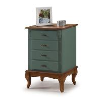 Mesa De Cabeceira Com 4 Gavetas - M560404 Cor Garapa - Verniz - 5