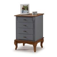 Mesa De Cabeceira Com 4 Gavetas - M560404 Cor Garapa - Verniz - 7
