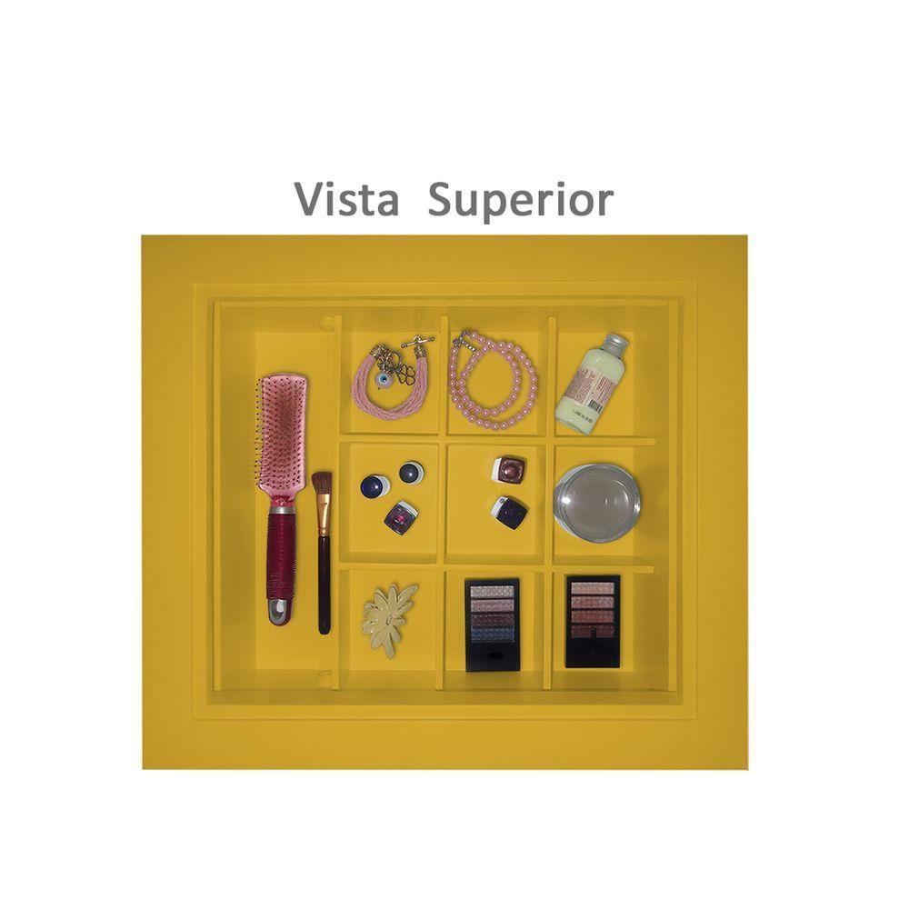 Mesa De Cabeceira Penteadeira Mesa Lateral De Apoio Amarelo Laca - 2