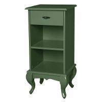 Mesa de Cabeceira Estreita Antique 1 Gaveta e 2 Nichos Laca - 1