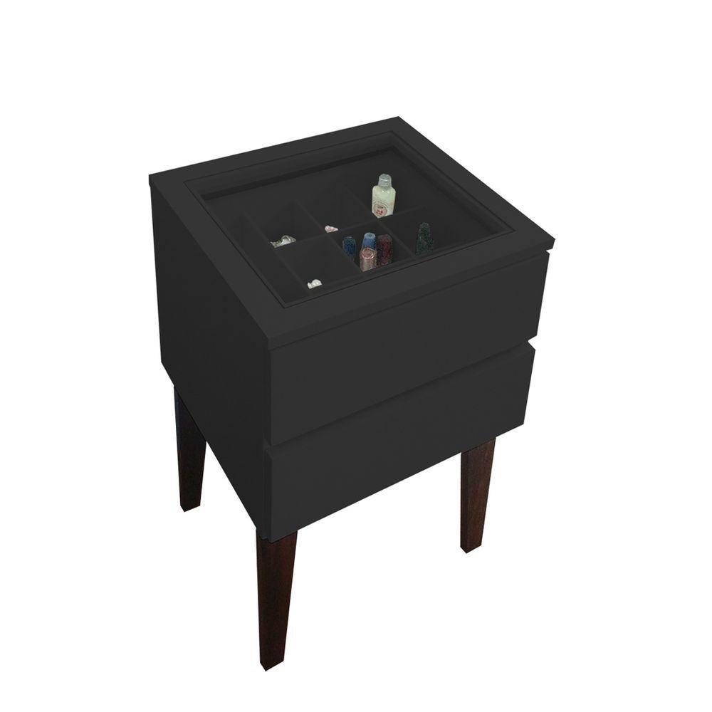 Mesa De Cabeceira Penteadeira Mesa Lateral De Apoio Preto Laca - 1