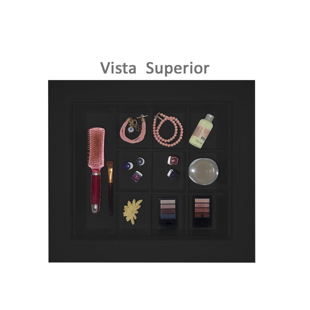 Mesa De Cabeceira Penteadeira Mesa Lateral De Apoio Preto Laca - 2