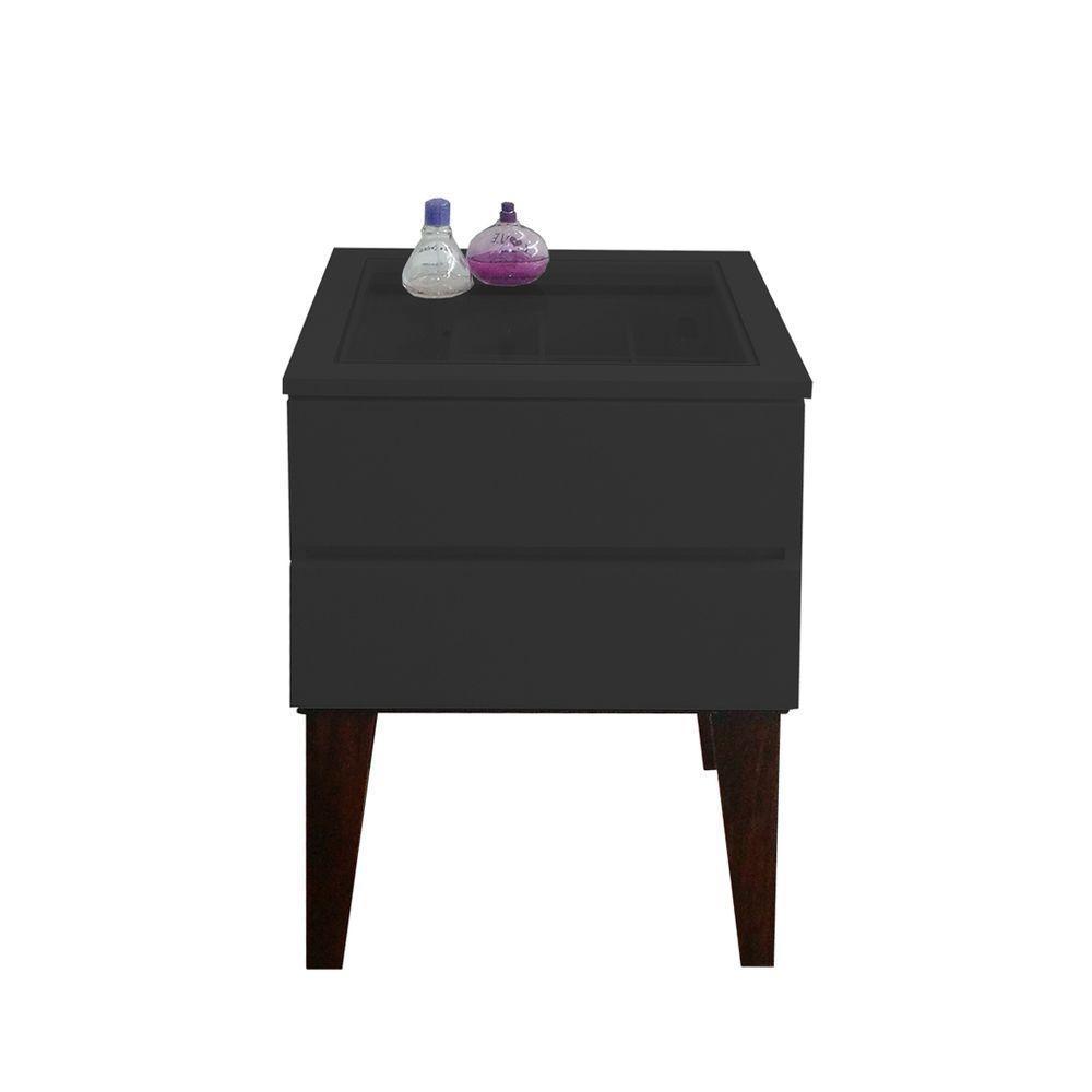 Mesa De Cabeceira Penteadeira Mesa Lateral De Apoio Preto Laca - 3
