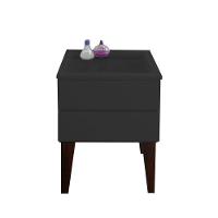 Mesa De Cabeceira Penteadeira Mesa Lateral De Apoio Preto Laca - 5